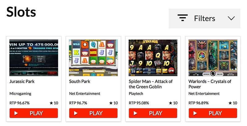 Online Slots RTP Data
